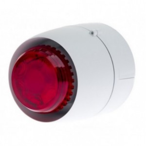 Cranford Controls Vocalarm VCL-DB-WB/RL Voice Sounder Beacon - White Body - Red Lens - Deep Base